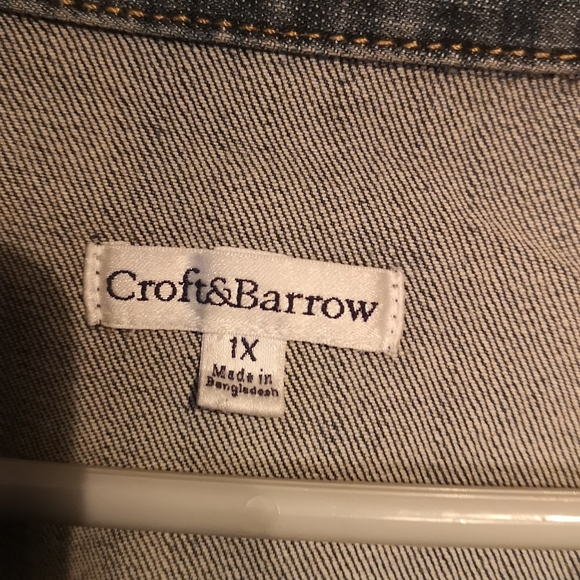 Croft & Barrow denim jacket blazer 1X - Picture 3 of 4